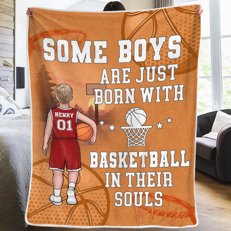 Basketball Is My Heart And Soul - Family Personalized Custom Blanket - Gift For Family Members, Basketball Players, Basketball Lovers