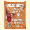 Basketball Is My Heart And Soul - Family Personalized Custom Blanket - Gift For Family Members, Basketball Players, Basketball Lovers
