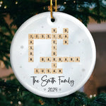 Custom Family Name Christmas Gifts for Families - Personalized Ceramic Ornament