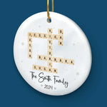 Custom Family Name Christmas Gifts for Families - Personalized Ceramic Ornament