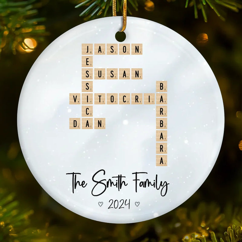 It is Christmas In The Heart That Puts Christmas In The Air - Family Personalized Custom Ornament - Ceramic Round Shaped - Christmas Gift For Family Members