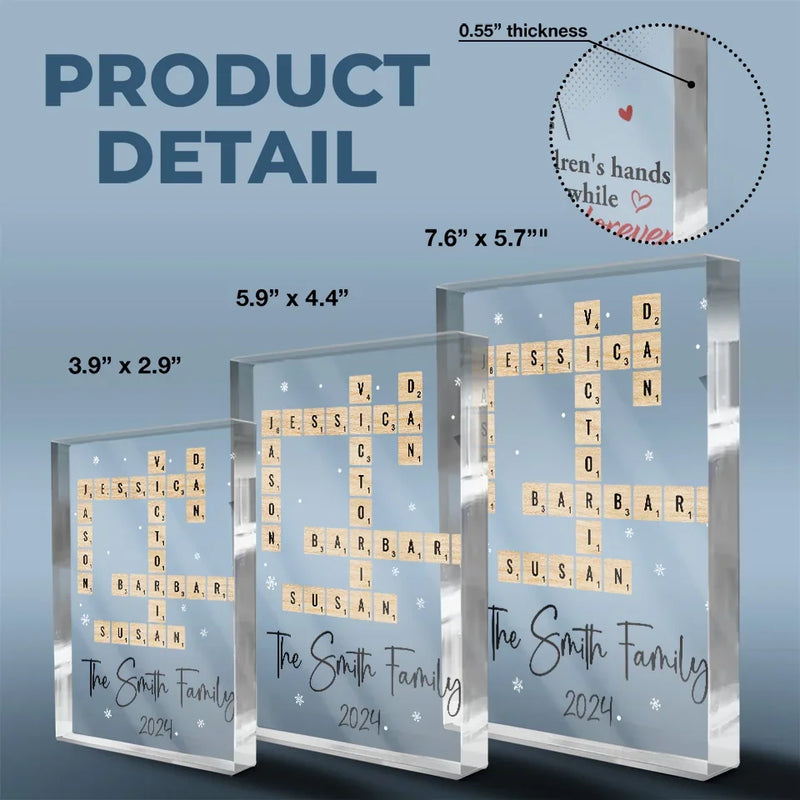 Family Means Nobody Gets Left Behind Or Forgotten - Family Personalized Custom Rectangle Shaped Acrylic Plaque - Gift For Family Members