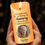 Custom Photo In Loving Memory Of Precious Moments - Memorial Personalized Custom LED Candle - Sympathy Gift, Christmas Gift For Grandma
