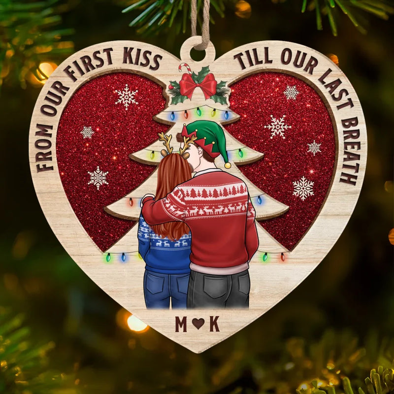 With You, Forever Isn’t Long Enough - Couple Personalized Custom Ornament - Wood Custom Shaped - Christmas Gift For Husband Wife, Anniversary