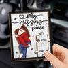 You Are My Missing Piece - Couple Personalized Custom Car Visor Clip - Christmas Gift For Husband Wife, Anniversary