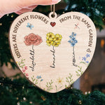 A Sister Is A Blossom In The Garden Of Life - Bestie Personalized Custom Ornament - Wood Custom Shaped - Christmas Gift For Best Friends, BFF, Sisters