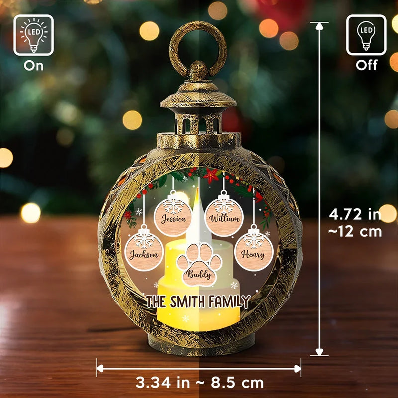 May You Experience A Magical Christmas - Family Personalized Custom Candlelight Lantern Ornament - Christmas Gift For Family Members