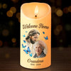 Custom Photo Home With God, But Your Love Will Never Fade - Memorial Personalized Custom LED Candle - Sympathy Gift, Christmas Gift For Family Members