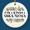 The Warmth Of Grandma's Love Makes Christmas Truly Special - Family Personalized Custom Ornament - Ceramic Round Shaped - Christmas Gift For Mom, Grandma