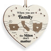 The Love I Have For My Family Knows No Distance - Family Personalized Custom Ornament - Wood Custom Shaped - Christmas Gift For Family Members