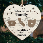 Custom Name Long Distance Family Gifts - Personalized Ornament