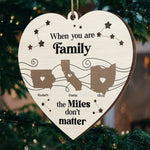 Custom Name Long Distance Family Gifts - Personalized Ornament