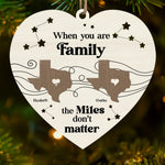 Custom Name Long Distance Family Gifts - Personalized Ornament