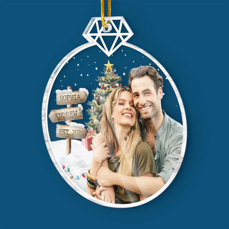 Custom Photo I Love You From Head To Mistletoe - Couple Personalized Custom Ornament - Acrylic Custom Shaped - Christmas Gift For Husband Wife, Anniversary