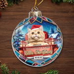 Custom Photo Celebrate Christmas With Furry Friends - Dog & Cat Personalized Custom Ornament - Acrylic Custom Shaped - Christmas Gift For Cat Lovers, Pet Owners