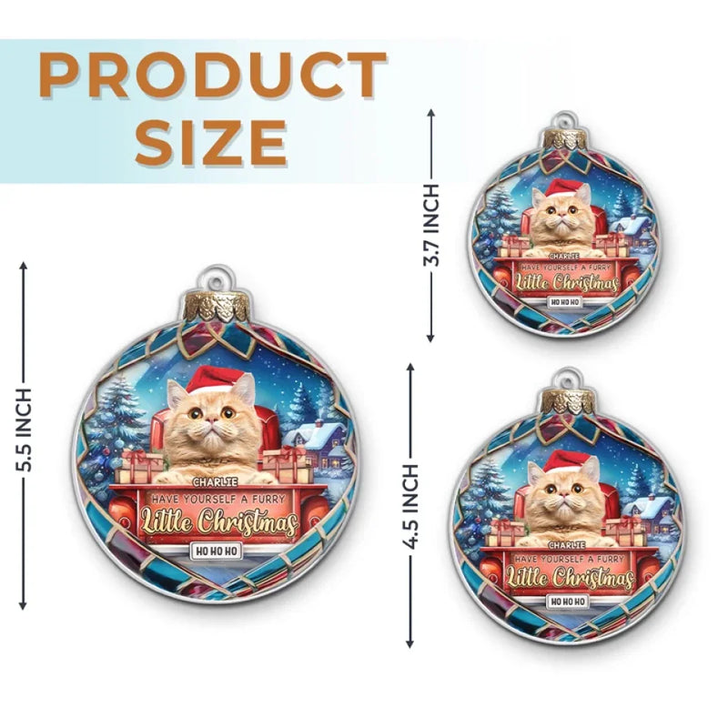 Custom Photo Celebrate Christmas With Furry Friends - Dog & Cat Personalized Custom Ornament - Acrylic Custom Shaped - Christmas Gift For Pet Owners, Pet Lovers