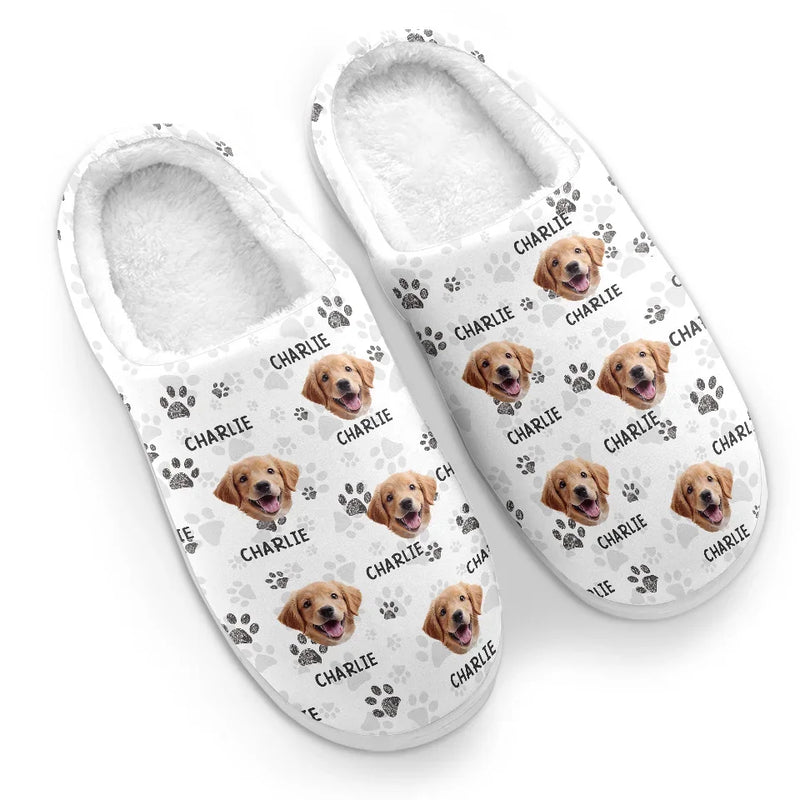Custom Photo Every Wag Brings Joy To My Heart - Dog & Cat Personalized Custom Fluffy Slippers - Christmas Gift For Pet Owners, Pet Lovers
