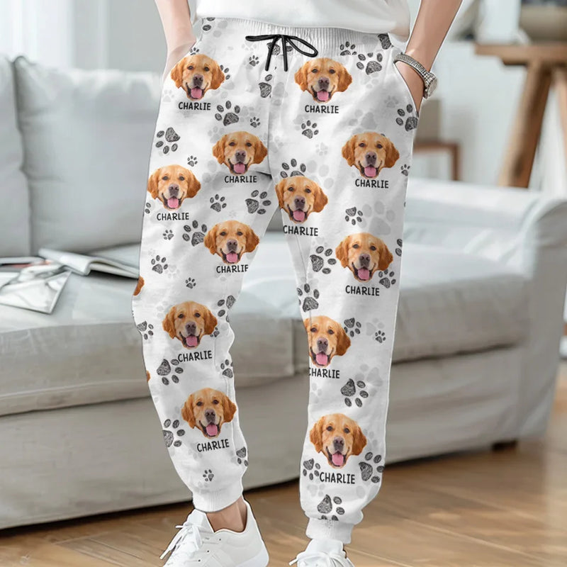 Custom Photo My Best Friend Has Four Paws - Dog & Cat Personalized Custom Unisex Sweatpants - Christmas Gift For Pet Owners, Pet Lovers