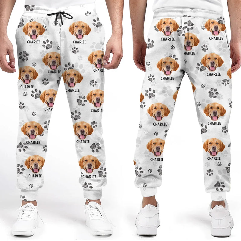 Custom Photo My Best Friend Has Four Paws - Dog & Cat Personalized Custom Unisex Sweatpants - Christmas Gift For Pet Owners, Pet Lovers