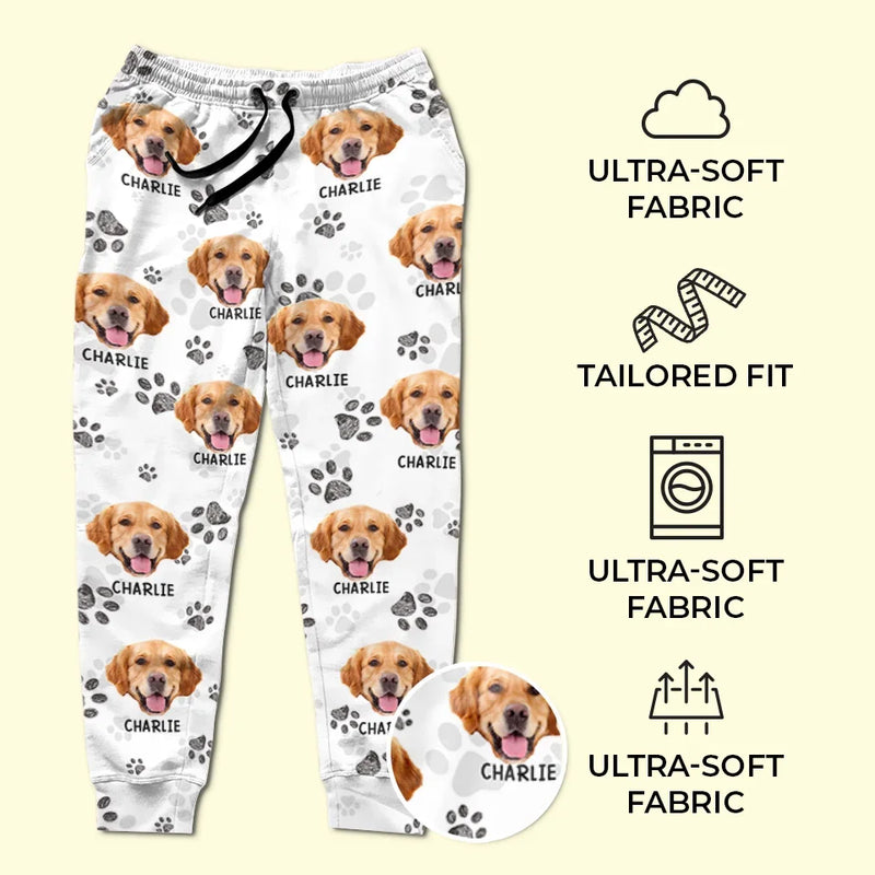 Custom Photo My Best Friend Has Four Paws - Dog & Cat Personalized Custom Unisex Sweatpants - Christmas Gift For Pet Owners, Pet Lovers