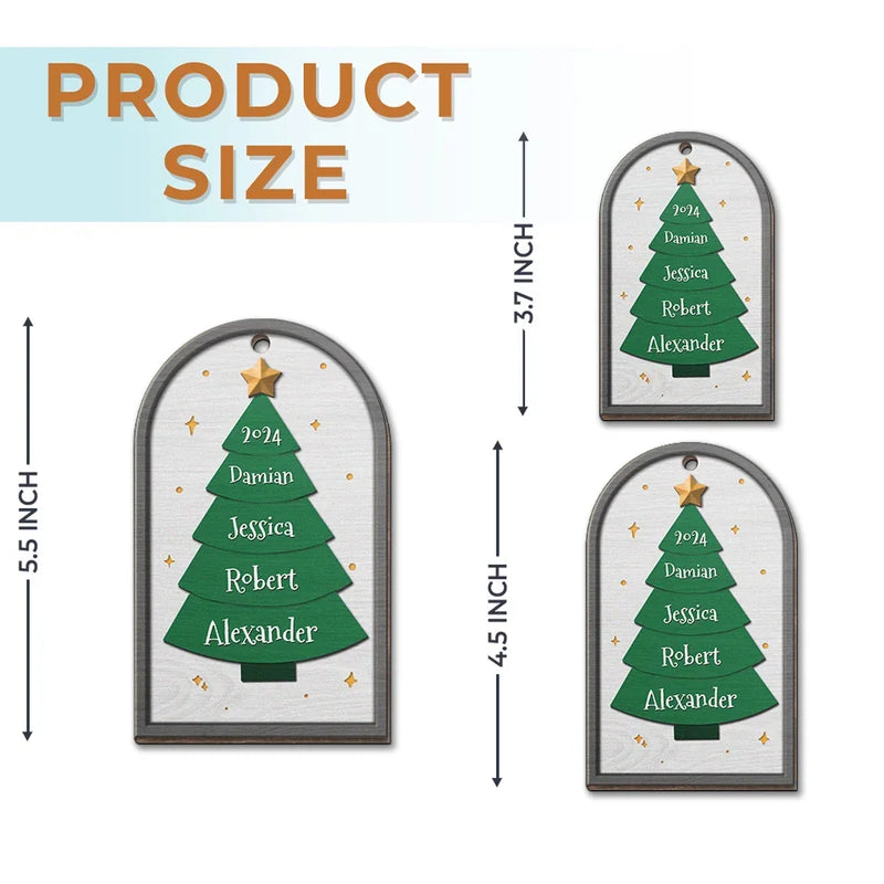 All Christmas Trees Are Perfect - Family Personalized Custom Ornament - Wood Custom Shaped - Christmas Gift For Family Members