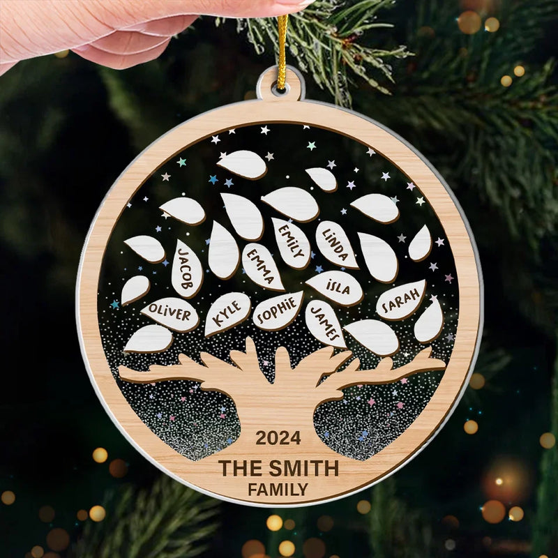 Christmas Is A Time To Gather And Love - Family Personalized Custom Ornament - Acrylic Custom Shaped - Christmas Gift For Family Members