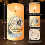 Custom Photo A Companion Is Gone, But The Memory Lives On - Memorial Personalized Custom LED Candle - Christmas Gift, Sympathy Gift For Dog Lovers