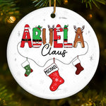 Custom Name Christmas Family Gifts - Personalized Ceramic Ornament