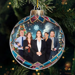 Custom Photo Cheers To A Merry Christmas - Coworker Personalized Custom Ornament - Acrylic Custom Shaped - Christmas Gift For Coworkers, Work Friends, Colleagues