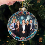 Custom Photo Cheers To A Merry Christmas - Coworker Personalized Custom Ornament - Acrylic Custom Shaped - Christmas Gift For Coworkers, Work Friends, Colleagues