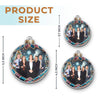 Custom Photo Cheers To A Merry Christmas - Coworker Personalized Custom Ornament - Acrylic Custom Shaped - Christmas Gift For Coworkers, Work Friends, Colleagues