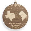 No Distance Can Break The Bond Of Family - Family Personalized Custom Ornament - Wood Custom Shaped - Christmas Gift For Family Members