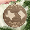 No Distance Can Break The Bond Of Family - Family Personalized Custom Ornament - Wood Custom Shaped - Christmas Gift For Family Members