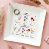 The Best Mom Get Promoted To Grandma - Family Personalized Custom Jewelry Dish - Gift For Mom, Grandma