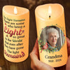 Custom Photo Your Light Will Forever Shine - Memorial Personalized Custom LED Candle - Sympathy Gift, Christmas Gift For Family Members