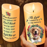 Custom Photo Unconditional Love Has A Furry Face - Memorial Personalized Custom LED Candle - Sympathy Gift, Christmas Gift For Dog Lovers, Pet Owners