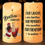 With You It's Always A Good Time - Bestie Personalized Custom LED Candle - Christmas Gift For Best Friends, BFF, Sisters