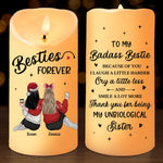 Thank You For Being My Unbiological Sistas - Bestie Personalized Custom LED Candle - Christmas Gift For Best Friends, BFF, Sisters