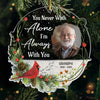 Custom Photo You Never Walk Alone - Memorial Personalized Custom Ornament - Acrylic Custom Shaped - Sympathy Gift, Christmas Gift For Family Members