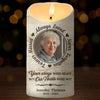 Custom Photo You Left A Footprint On Our Hearts - Memorial Personalized Custom LED Candle - Sympathy Gift, Christmas Gift For Family Members