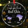 Always Under The Same Sky - Bestie Personalized Custom Circle Glass Ornament - Christmas Gift For Best Friends, BFF, Sisters