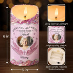 Custom Photo Forever Missed, Forever Loved - Memorial Personalized Custom LED Candle - Sympathy Gift, Christmas Gift For Mom
