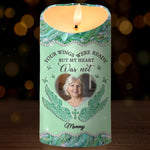 Custom Photo Forever Missed, Forever Loved - Memorial Personalized Custom LED Candle - Sympathy Gift, Christmas Gift For Mom