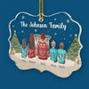 Together With Family, Christmas Becomes A Cherished Memory - Family Personalized Custom Ornament - Acrylic Benelux Shaped - Christmas Gift For Family Members