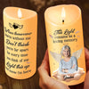 Custom Photo Life May End, But Love Doesn’t - Memorial Personalized Custom LED Candle - Sympathy Gift, Christmas Gift For Family Members
