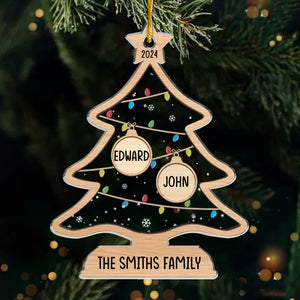 Le plus beau cadeau autour du sapin de Noël est la présence de la famille - Décoration personnalisée pour la famille - Forme personnalisée en acrylique - Cadeau de Noël pour les membres de la famille