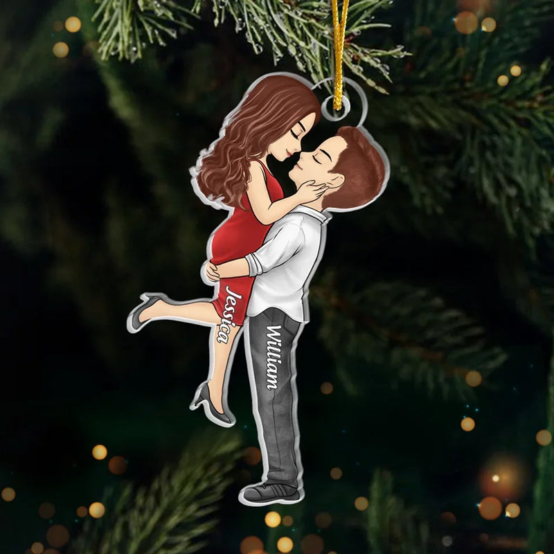 Custom Acrylic Ornament - Personalized Anniversary Christmas Wedding Gifts For Husband And Wife, Him And Her, LGBTQ+ - It's Merry Everything When We're Together