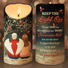 Keep The Light On In Your Heart - Memorial Personalized Custom LED Candle - Sympathy Gift, Christmas Gift For Family Members