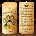 Custom Photo Light This Up And Know I'm Here - Memorial Personalized Custom LED Candle - Sympathy Gift, Christmas Gift For Family Members