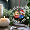 May Santa Find You Worthy Of A Christmas Gift, Friend - Bestie Personalized Custom Circle Glass Ornament - Christmas Gift For Best Friends, BFF, Sisters